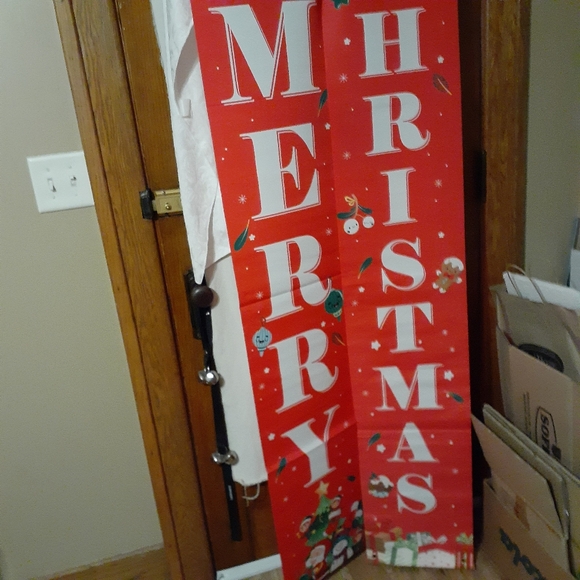 🎅 MERRY CHRISTMAS Banner Flag set indoor outdoor - Picture 3 of 9